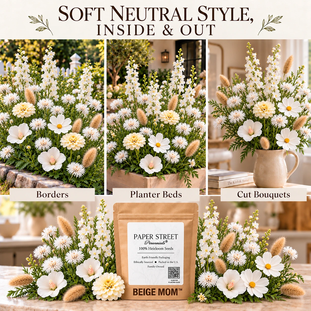 White flowers for borders, raised beds and cut bouquets
